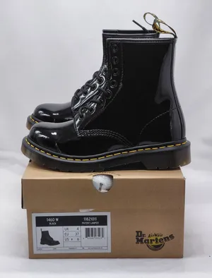 Dr. Martens Womens Combat Boots Size 6 Black Patent Moto Goth Punk Biker Street thumbnail 1