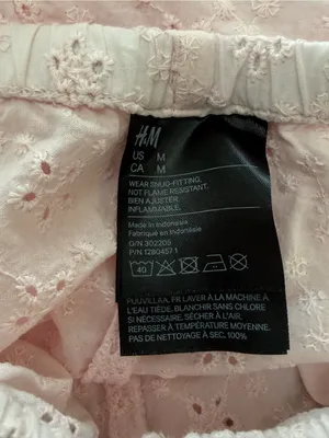 H&M Light Pink Eyelet Lounge Pants Size Medium thumbnail 3