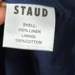 STAUD‎ Epona Linen Navy Cut Out Mini Dress thumbnail 6