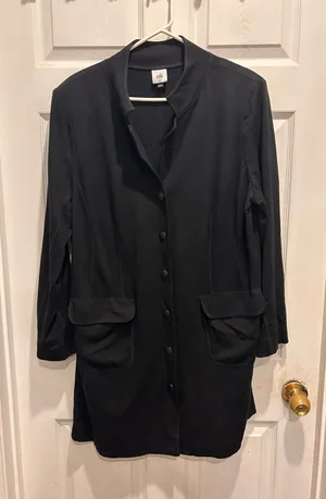 CAbi Maestro Jacket 3903 Women's 2XL Black Ponte Knit Long Blazer Coat Versatile thumbnail 1
