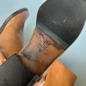 Emme Uno Vero Cuoio Italian Cognac Brown Leather Equestrian Riding Boots Women 8 thumbnail 5