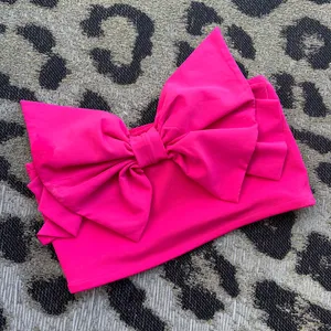 Zara Vibrant Pink Bow Bandeau Top thumbnail 1
