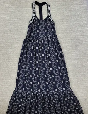 Abercrombie & Fitch Maxi Dress Womens XS Navy Racerback Tiered Empire Babydoll thumbnail 1
