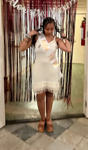 Knit Fringe Braided Backless Slip Dress thumbnail 3
