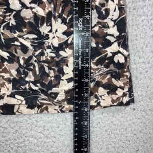 St. John's Bay Floral Cottagecore Top Small Brown‎ Scoop Neck Cotton Earthy Neutral Classic L/S thumbnail 7