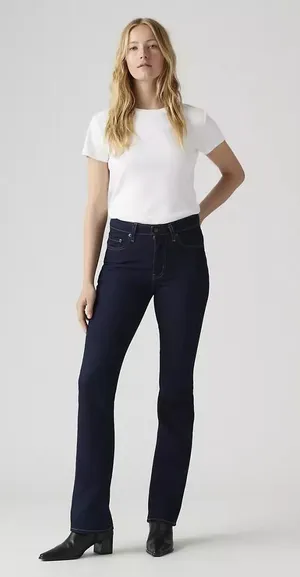 Levi’s 725 High Rise Bootcut Jeans in Cast Shadows - Dark Wash Size 23 thumbnail 1