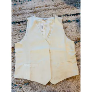 Madewell Satin Vest Top, Ivory/Cake‎ Batter, Size 10, NWT thumbnail 4