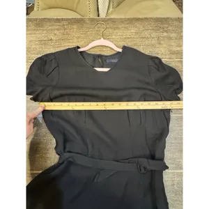 Polo Ralph Lauren Dress Womens Size 8 Black Lined Short Puff Sleeve Wool Blend thumbnail 10