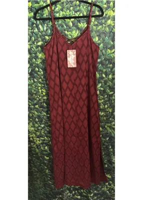 BAND OF THE FREE Lila Burgundy Autumn Slit Midi Dress Sleeveless Boho Medium thumbnail 8