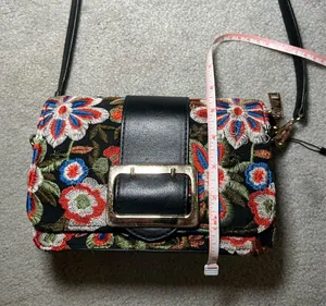 Lulus Petal Lined Path Black Embroidered Purse thumbnail 11