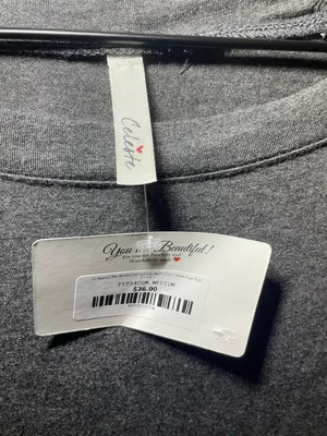 Celeste Charcoal Tee with Pink & Gray Camo Raglan Sleeves thumbnail 3