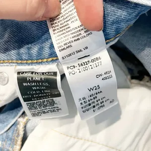 Levi's 501 Original Fit High Rise Button Fly Cutoff Jean Shorts Blue 25 thumbnail 6