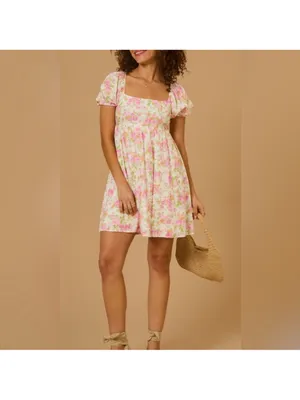 Altar'd State Carissa Floral Babydoll Dress Size Large NWOT thumbnail 4