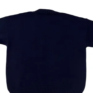 Soft Haus 100% Merino Wool Sweater Rare Navy/ Multicolor Size Small NWOT thumbnail 5
