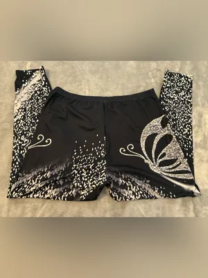 Women’s Capri Black/White Leggings Size XXL thumbnail 6