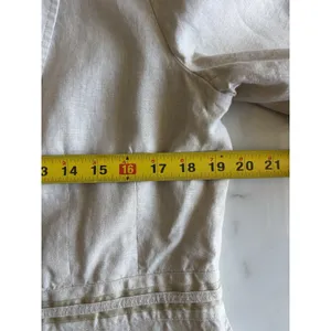 Willi Smith 100% Linen Blazer Size 14 Beige Cream Tailored Jacket Quiet Luxury thumbnail 6