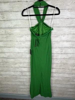 Lulus Mesmerizing Perfection Green Halter Neck Backless Maxi Dress Size XS thumbnail 6