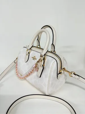 coach Mini Rowan Crossbody in signature canvas cw329 thumbnail 4