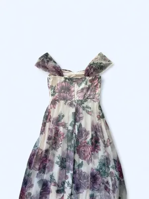 Maxi mesh floral off the shoulder dress size S by Lovely Grace thumbnail 3