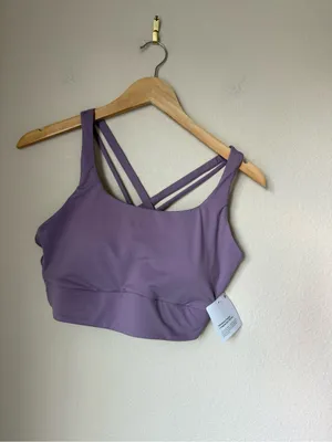 Lululemon Energy Longline Bra Medium Support B-D Cups Evolve Lavender Lux Size L thumbnail 3