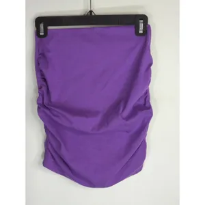 Zara Purple Mini Ruched Gathered Skirt Women's Small Night Out Chic‎ Party NWT thumbnail 2