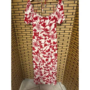 Boohoo White‎ And Red Floral Maxi Dress Size 10 thumbnail 2