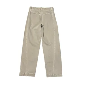 Madewell Tapered Denim Trouser Women's 27 High Rise Khaki Cotton Blend Jean thumbnail 4