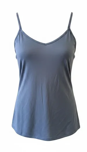 INC International Concepts Slate Blue V-Neck Adjustable-Strap Camisole thumbnail 1