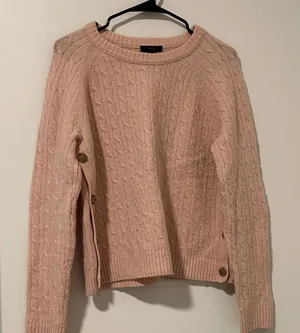 J Crew Wool Blend Pink Wool Blend Button Sweater Size Medium thumbnail 1