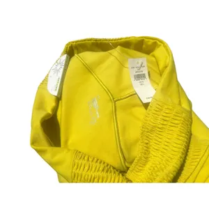 aerie offline real me 7/8 smocked waist leggings in yellow size large NWT thumbnail 4