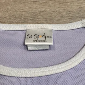 So Sporty Lavender Pullover‎ Long Sleeve Top Women Medium M Made in USA thumbnail 4