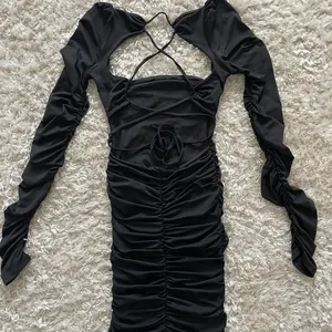 Oh Polly Black Long Sleeve Mini Dress thumbnail 3