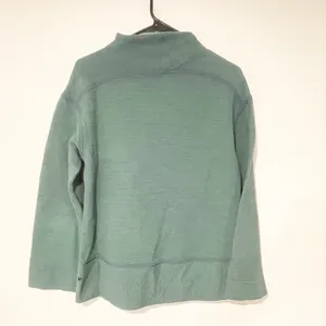 Lululemon Size 6 Green Ribbed‎ On Repeat Mock Neck Side Zip Pullover thumbnail 5