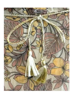 The Jetset Diaries TJD ⚘ Frangipani Maxi Dress ⚘ Gold Print ⚘ Large ⚘ Thigh Slit thumbnail 10