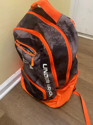 Under Armour Storm Heatgear Orange Gray Camouflage Camo 2 Strap Backpack thumbnail 3