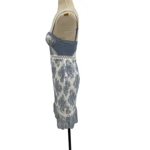 NBD Timantha Lace Bustier Mini Dress‎ Crochet Trim White Blue Size Small thumbnail 8