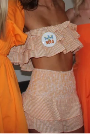 Boutique Orange Gingham Set Size XS thumbnail 3