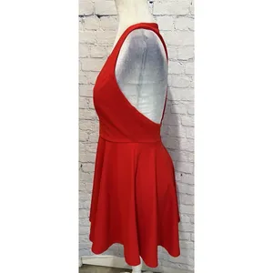 Lulus Red Skater Sleeveless V-Neck Party Homecoming Dress Size Medium thumbnail 4