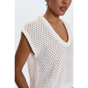 Pistola Beck Open Knit Cream Sweater Size Small thumbnail 3