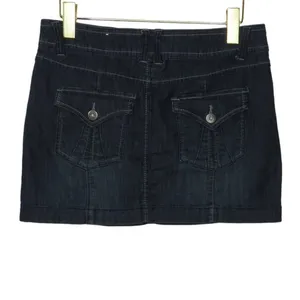 2000s Y2K Jean Mini Skirt Dark Wash Denim Micro Mini Skirt Size 5 Small thumbnail 4