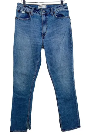 Abercrombie & Fitch Skinny High Rise Blue Denim Medium Wash Jeans Womens Sz 28 6 thumbnail 1