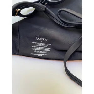 Quince Italian Knotted Bikini Swim Top Black Size Large NEW thumbnail 5