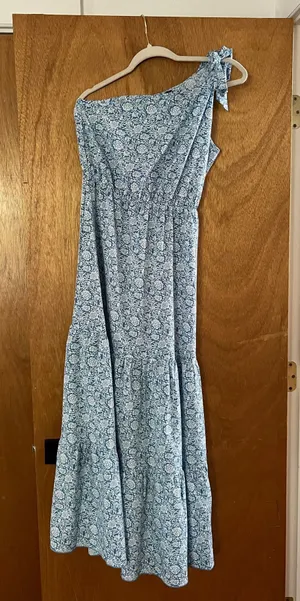 SHEIN European floral one shoulder maxi dress thumbnail 1