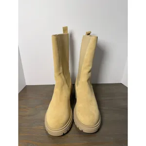 Steve Madden Hesitant Chelsea Lug Boots Sand Suede Platform Size‎ 10 NWT thumbnail 6