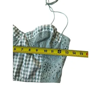 Urban Outfitters Green Size M Eyelet Crop Top (10H-30) thumbnail 6