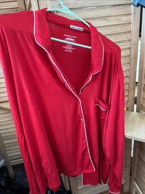 Red Piped Pajama Set XXL thumbnail 1