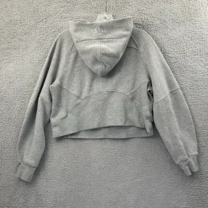 Lululemon Scuba Oversized Half Zip Hoodie Heathered Core Medium Grey W XS Small thumbnail 3