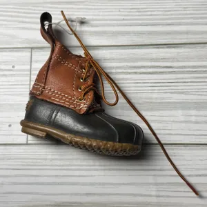 L.L. Bean Brown and Black Bean Boots Keychain Accessory New Without Tag thumbnail 2