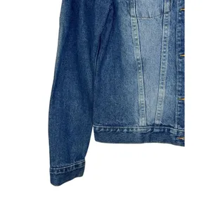 Anne Klein Women's Jacket Trucker Denim‎ Jeans Pocket Flap Button Up Blue Small thumbnail 3