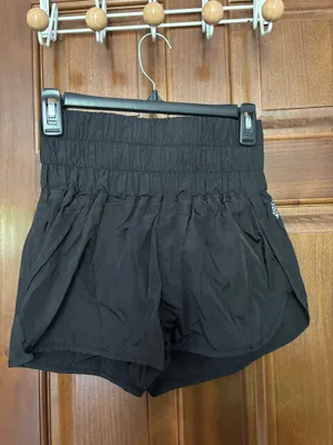 Free People Black Athletic Shorts thumbnail 1